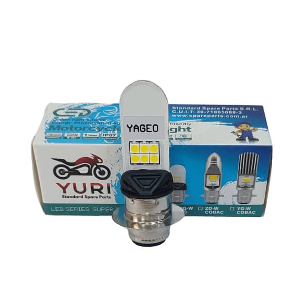 Lámpara LED para Moto YURI PD15 6w 600 Lúmenes | Luz Blanca Fría DC 12v - Imagen 2