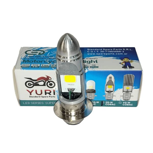Lámpara LED para Moto YURI PD15 12W 1500 Lúmenes | Luz Blanca Fría AC/DC 8-80V - Imagen 2