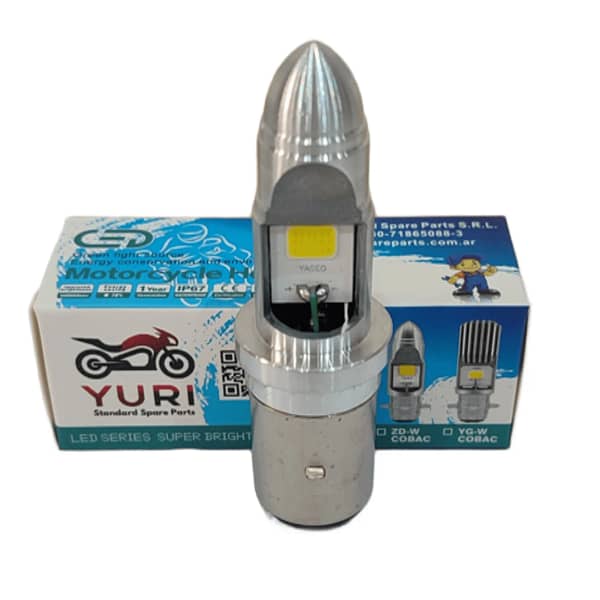 Lámpara LED para Moto YURI BA20 12W 1500 Lúmenes | Luz Blanca Fría AC/DC 8-80V - Imagen 2