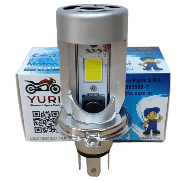 Lámpara LED para Moto YURI H4 24W 2500 Lúmenes | Luz Blanca Fría AC/DC 8-80V - Imagen 2